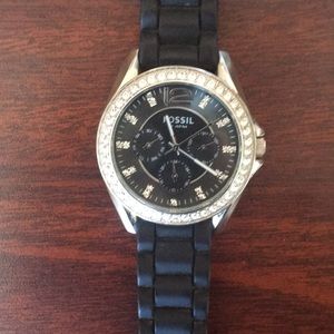 Black Fossil Watch